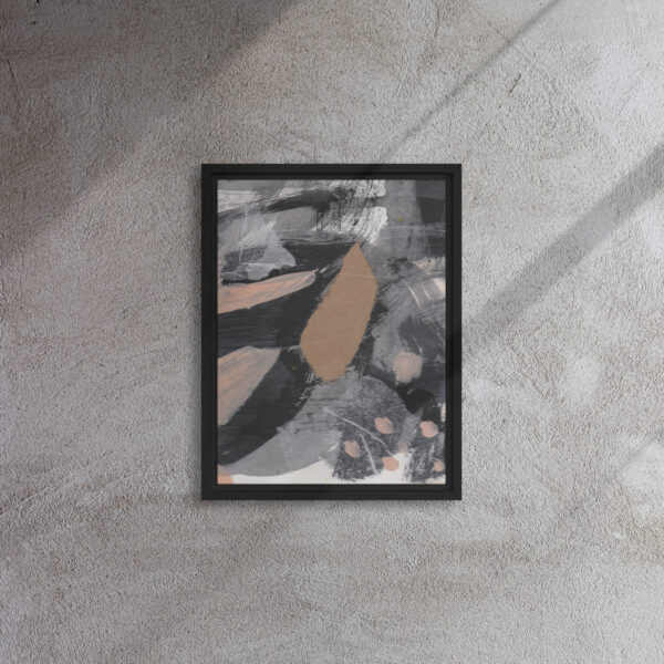 "You Don't Say" Multi-Media Abstract Print in Framed Canvas - Image 3