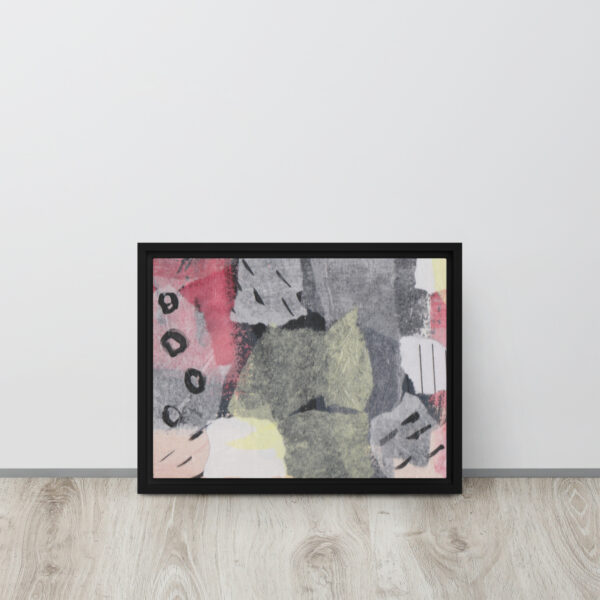 "Soar to New Heights" Multi-Media Abstract Print in Framed Canvas - Image 3