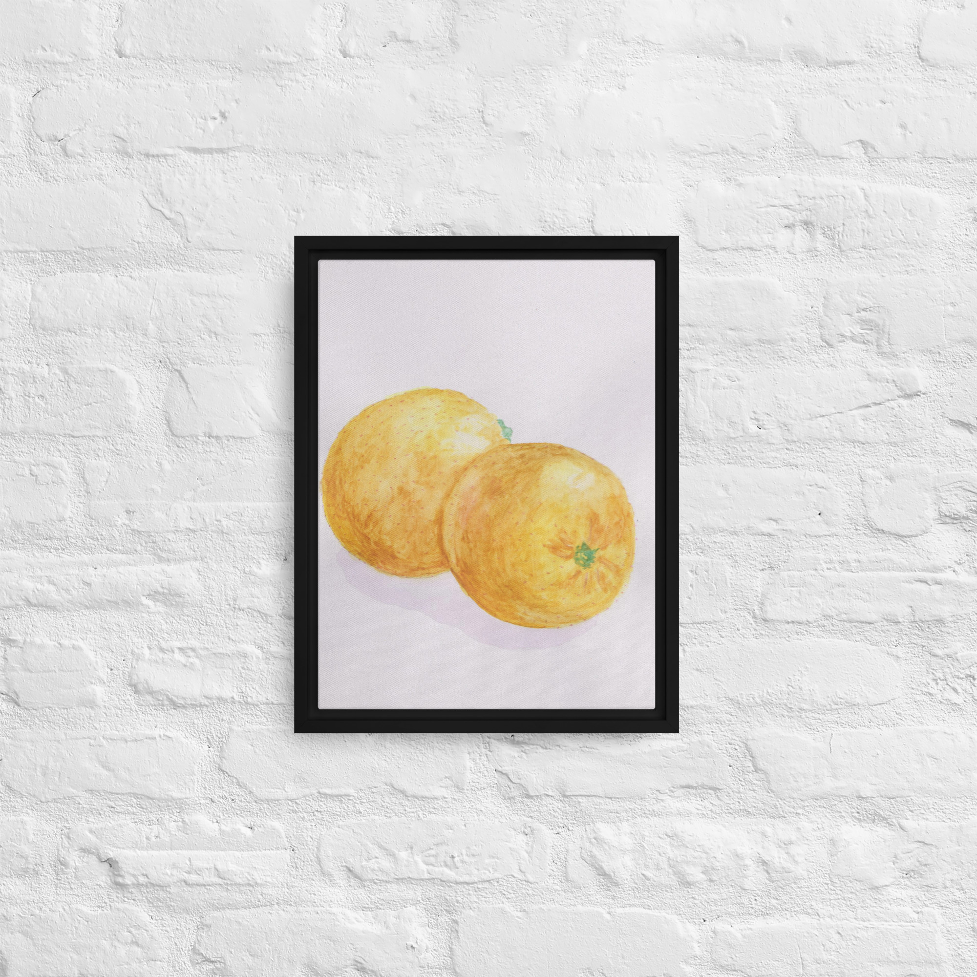 "Oranges" Watercolor Print in Framed Canvas - Image 3