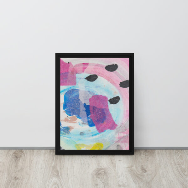 "Dreamland" Multi-Media Abstract Print in Framed Canvas - Image 3