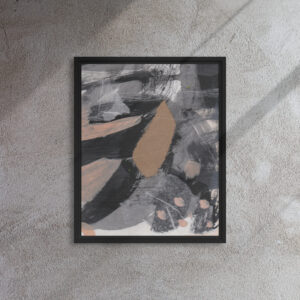 "You Don't Say" Multi-Media Abstract Print in Framed Canvas