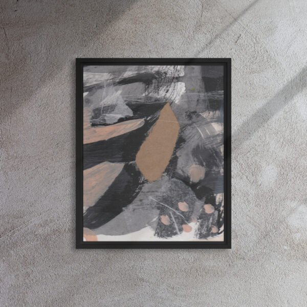 "You Don't Say" Multi-Media Abstract Print in Framed Canvas