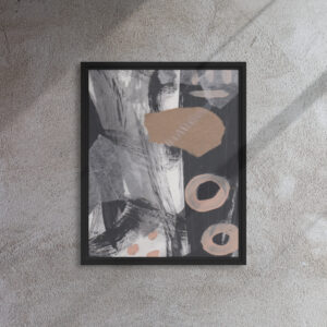 "Keep Talking" Multi-Media Abstract Print in Framed Canvas