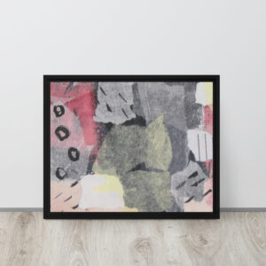 "Soar to New Heights" Multi-Media Abstract Print in Framed Canvas