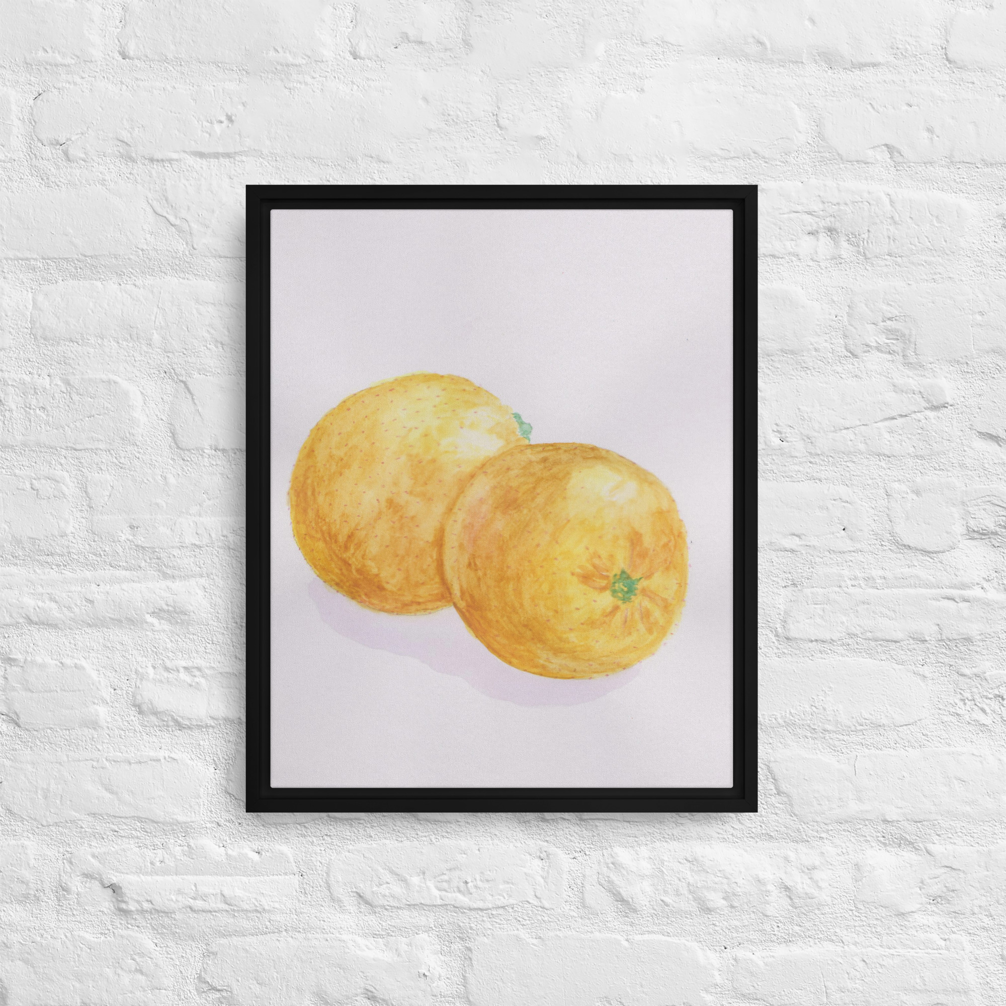 "Oranges" Watercolor Print in Framed Canvas - Image 4