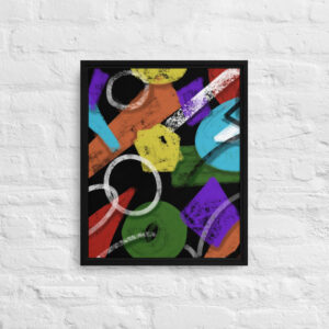 "Commotion" Print in Framed Canvas