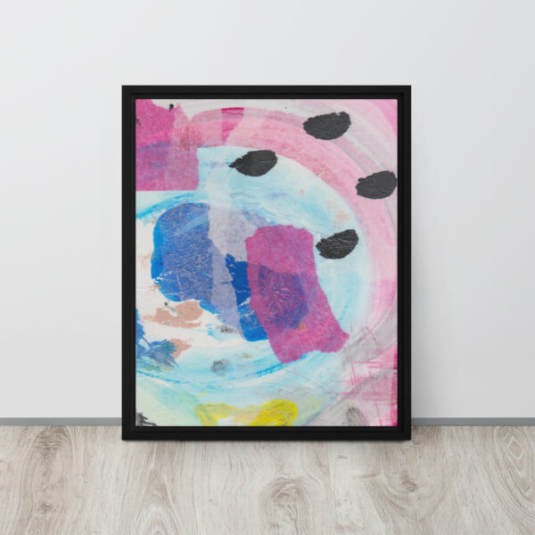 "Dreamland" Multi-Media Abstract Print in Framed Canvas - Image 4