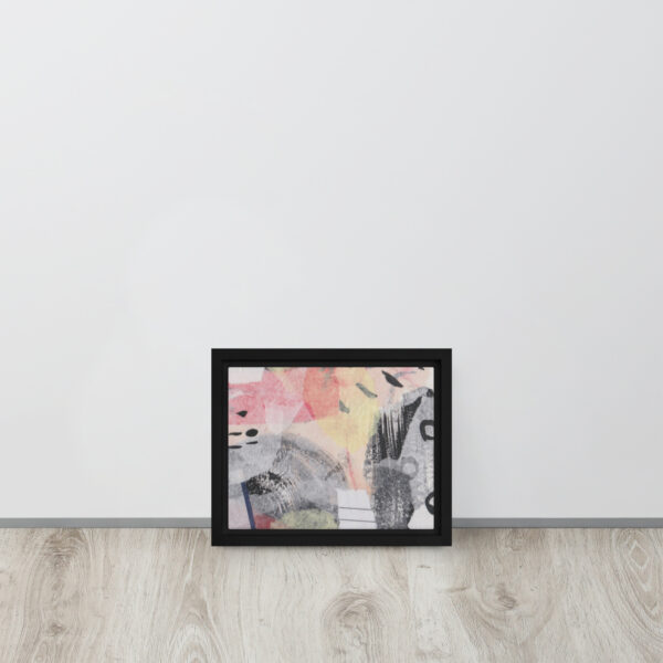 "Looking Down" Multi-Media Abstract Print in Framed Canvas - Image 2