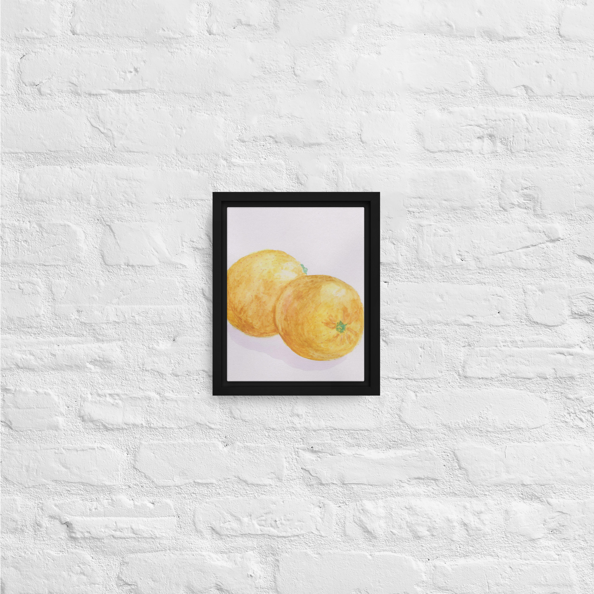 "Oranges" Watercolor Print in Framed Canvas - Image 2