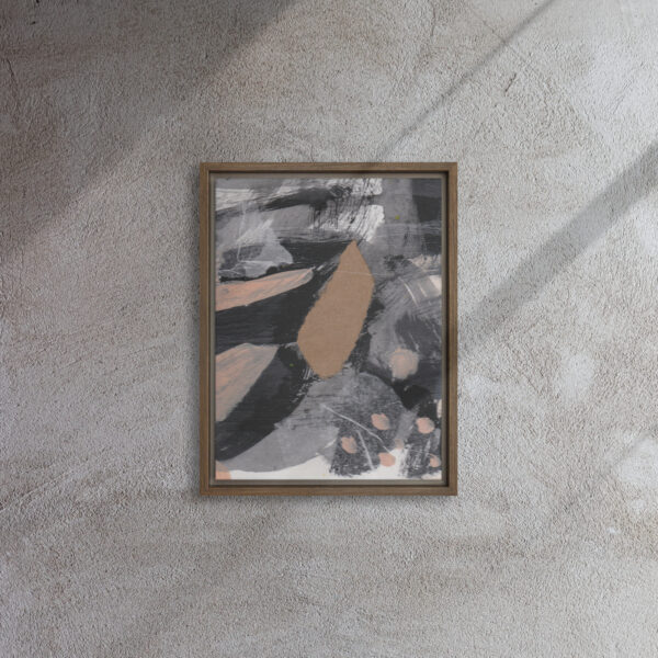 "You Don't Say" Multi-Media Abstract Print in Framed Canvas - Image 5