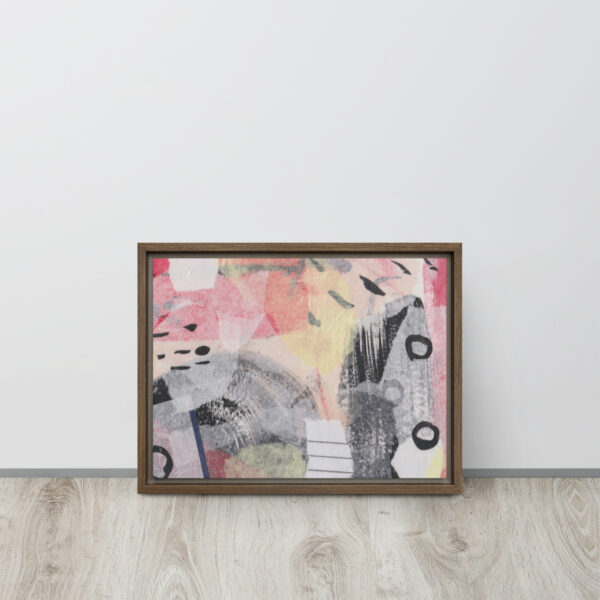 "Looking Down" Multi-Media Abstract Print in Framed Canvas - Image 5