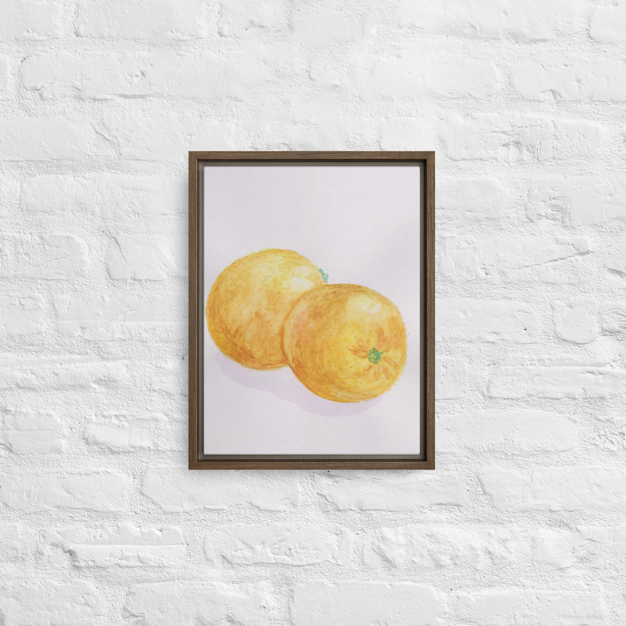 "Oranges" Watercolor Print in Framed Canvas - Image 6