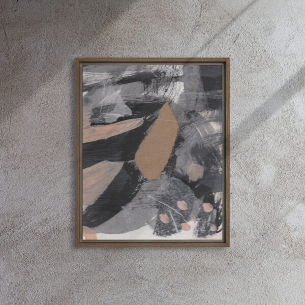 "You Don't Say" Multi-Media Abstract Print in Framed Canvas - Image 6