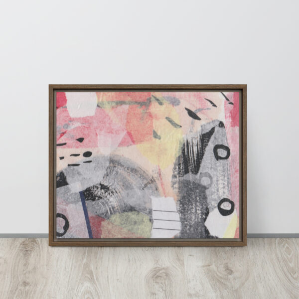 "Looking Down" Multi-Media Abstract Print in Framed Canvas - Image 6
