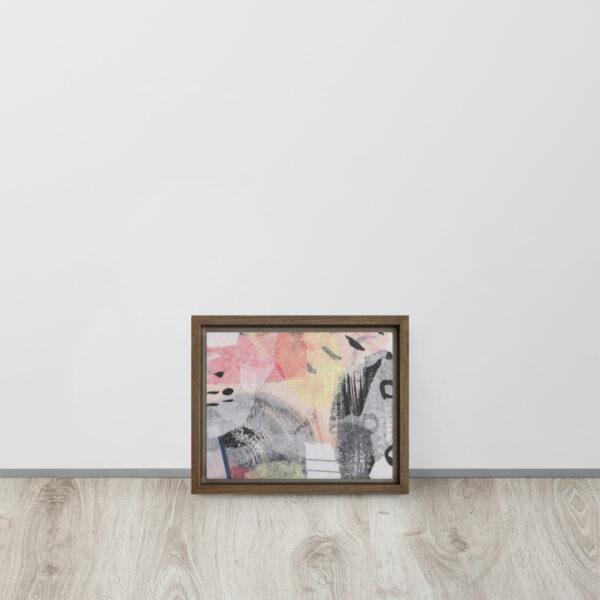"Looking Down" Multi-Media Abstract Print in Framed Canvas - Image 4