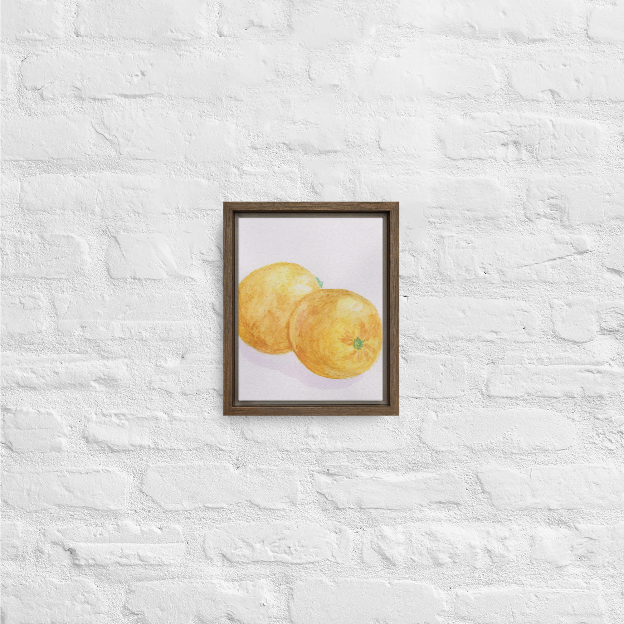 "Oranges" Watercolor Print in Framed Canvas - Image 5
