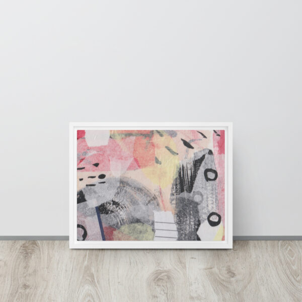 "Looking Down" Multi-Media Abstract Print in Framed Canvas - Image 8