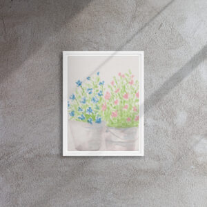 "Friday" Watercolor Print in Framed Canvas