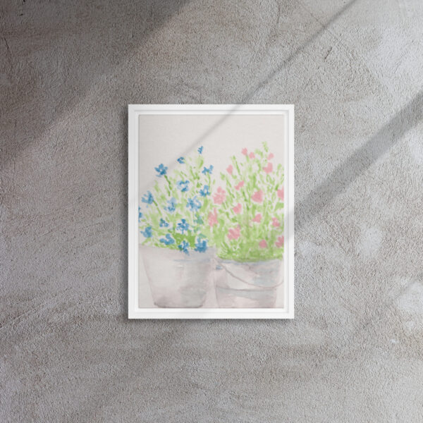 "Friday" Watercolor Print in Framed Canvas