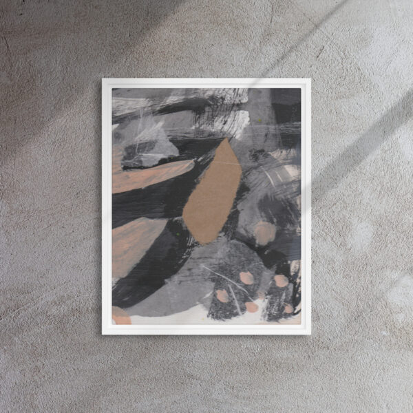 "You Don't Say" Multi-Media Abstract Print in Framed Canvas - Image 9
