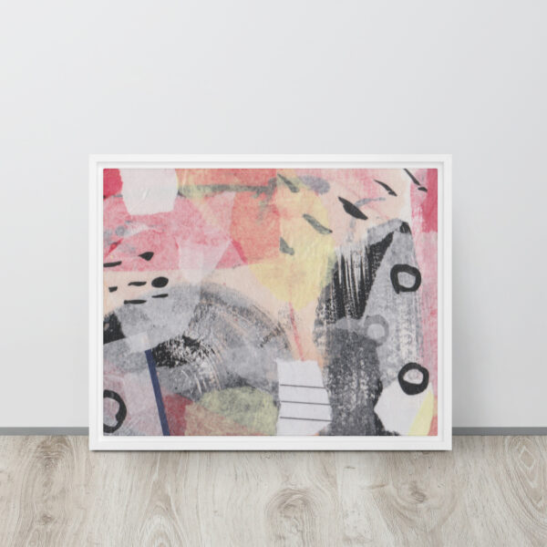 "Looking Down" Multi-Media Abstract Print in Framed Canvas - Image 9