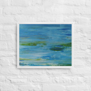 "The River" Abstract Print in Framed Canvas