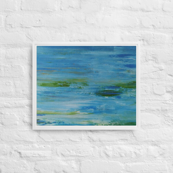 "The River" Abstract Print in Framed Canvas