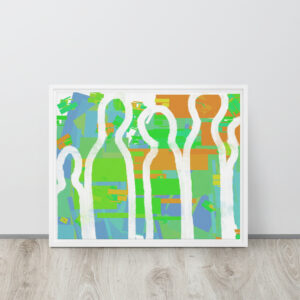 "Gathering" Print in Framed Canvas