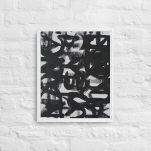"Family" Abstract Print in Framed Canvas