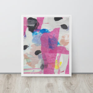 "Imagination" Multi-Media Abstract Print in Framed Canvas