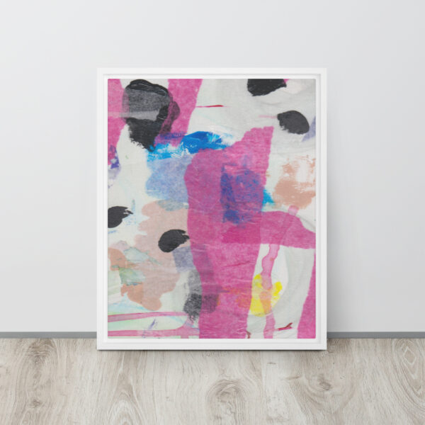 "Imagination" Multi-Media Abstract Print in Framed Canvas