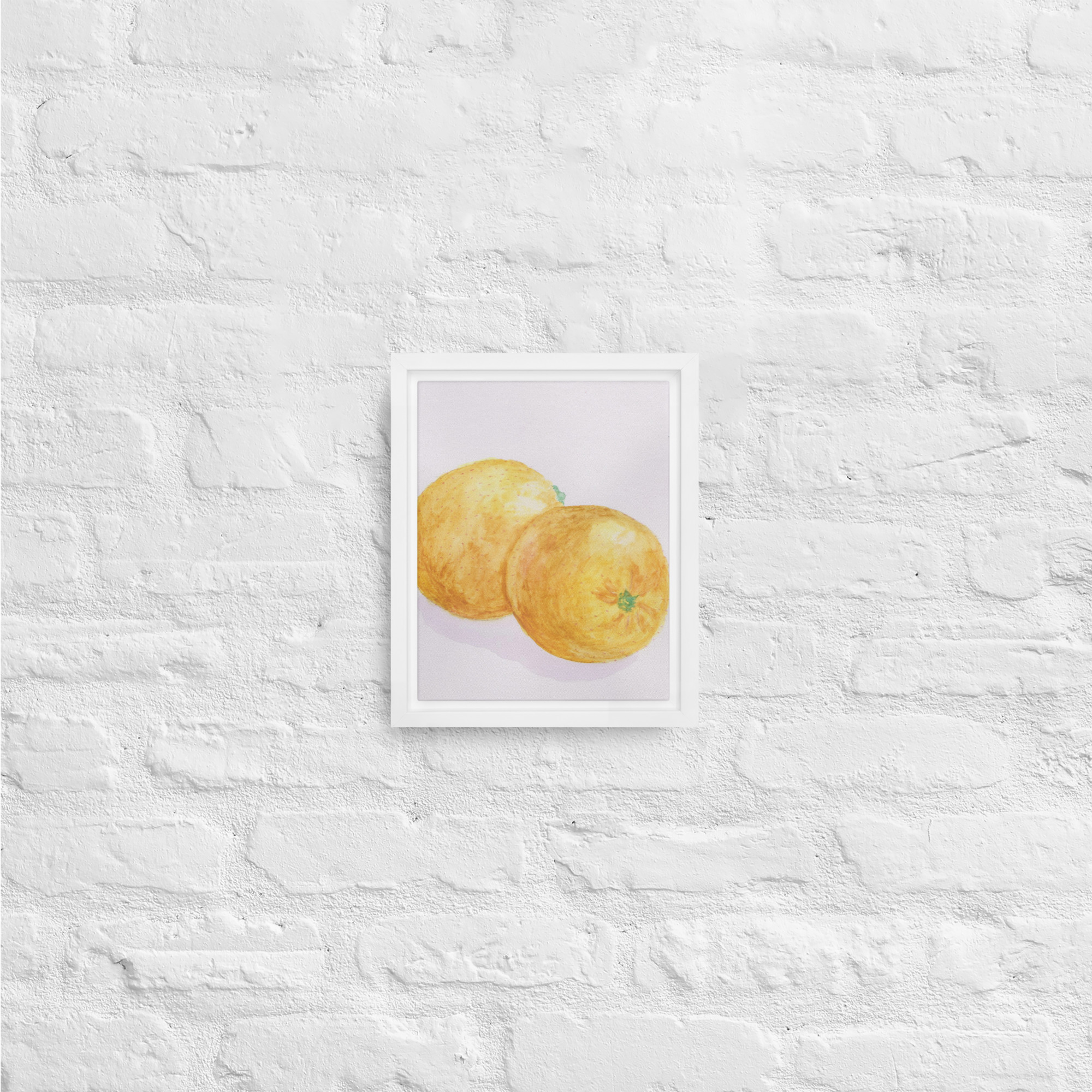 "Oranges" Watercolor Print in Framed Canvas - Image 8